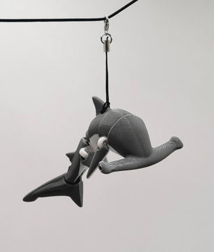 Flexibele Hamerhaai Sleutelhanger - 3D Verstelbare Haai Decoratie