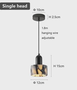 Luxe Marmeren Hanglamp - Verstelbare Snoer - Sfeervolle Verlichting voor Woonkamer & Slaapkamer