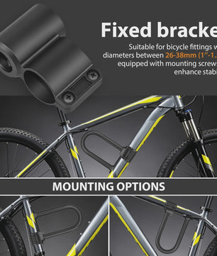 Heavy Duty D-Slot Fietsslot met 1.2M Staalkabel & Beugel - Anti-diefstal