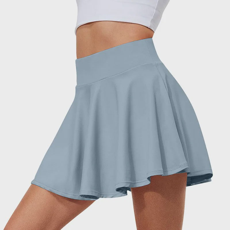Sportieve Tennisrok met Hoge Taille, Ingebouwde Zak en Sneldrogend Materiaal - Perfect voor Fitness & Hardlopen