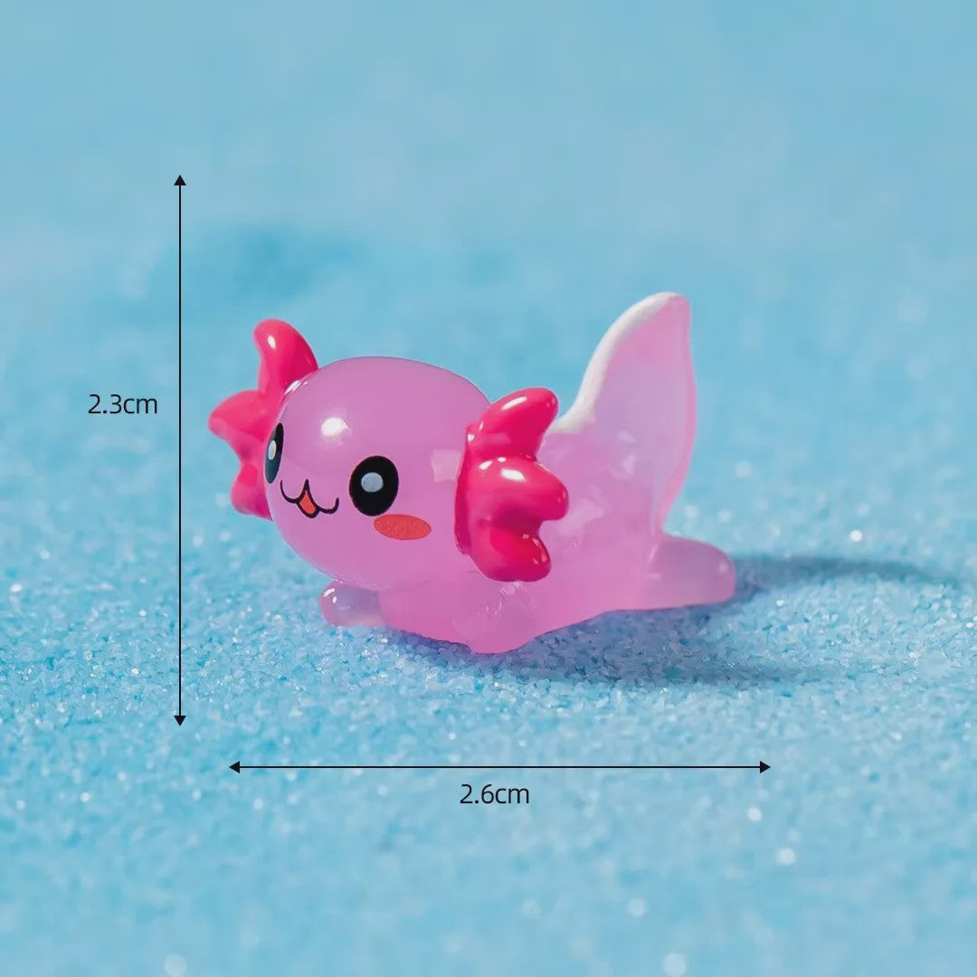 35x Schattige Axolotl Miniatuur Ornamenten - Perfect voor Aquarium & Sprookjes Tuin Decoratie