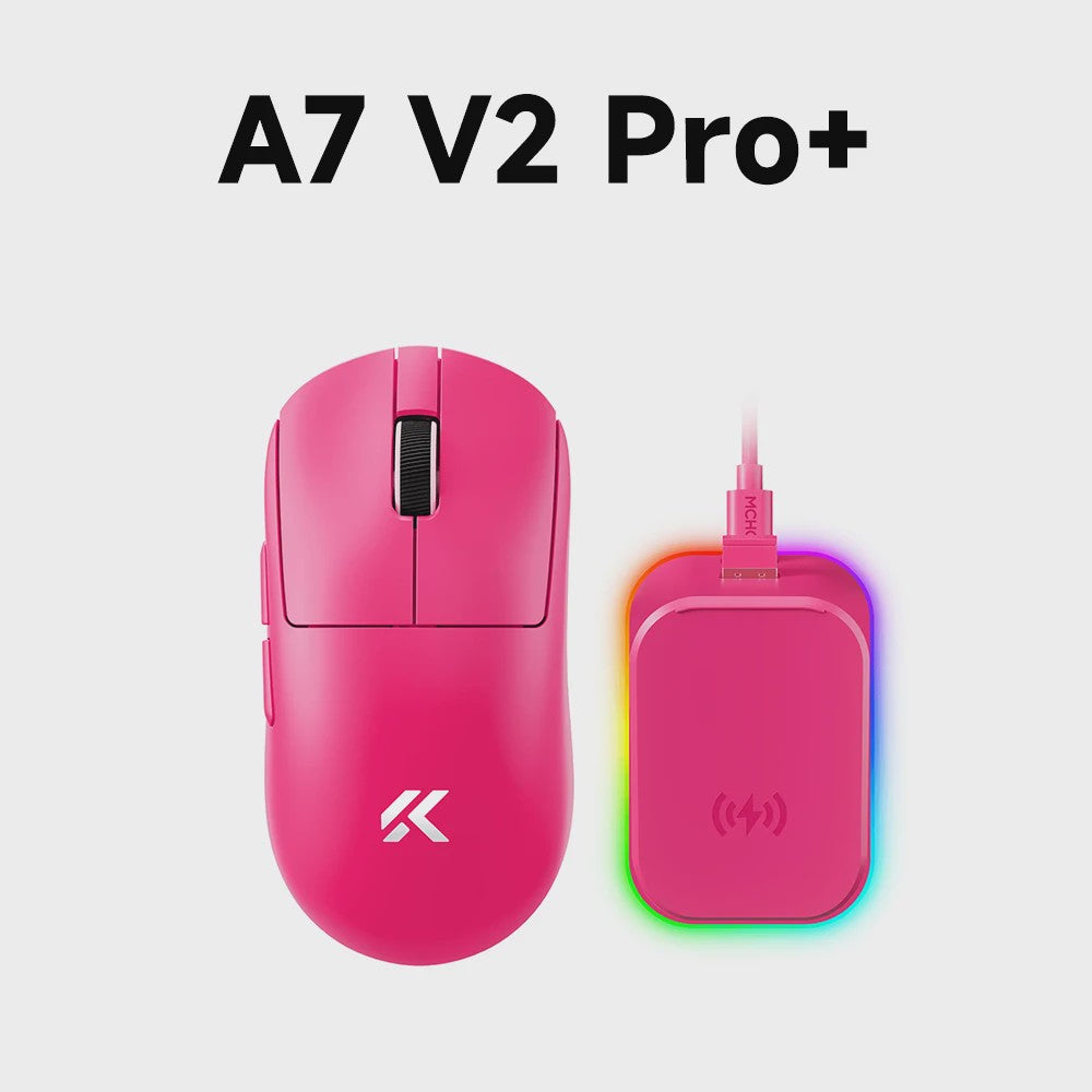 MCHOSE A7 V2 Draadloze Gaming Muis - 8000Hz Polling Rate, PAW3950 Sensor, Lichtgewicht