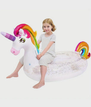 Opblaasbare Eenhoorn Zwemband met Glitters - Leuk voor Kinderen in het Zwembad