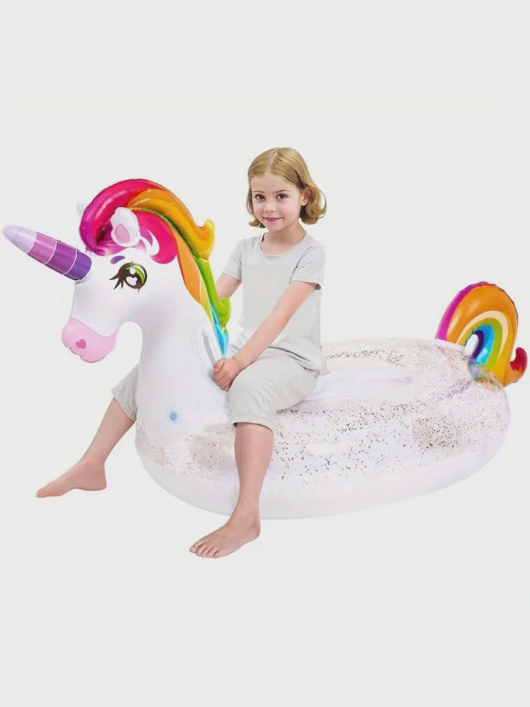 Opblaasbare Eenhoorn Zwemband met Glitters - Leuk voor Kinderen in het Zwembad