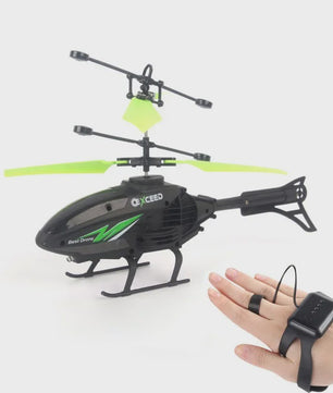 Handgestuurde RC Helikopter met Verlichting - Impactbestendig & Oplaadbaar