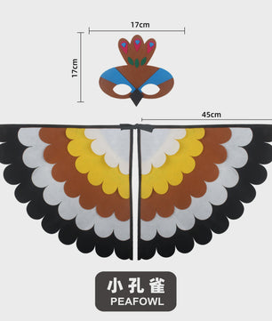 Veren Vleugels en Masker Set - Vogel Kostuum voor Kinderen - Halloween & Feest
