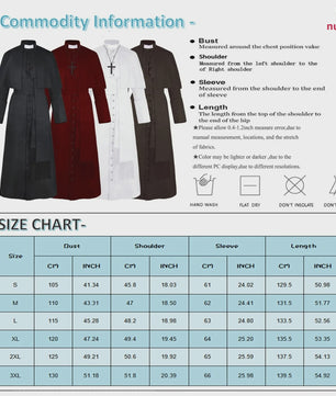 Middeleeuwse Priesterlijke Cassock Robe met Kruis & Accessoires - Retro Religieus Kostuum