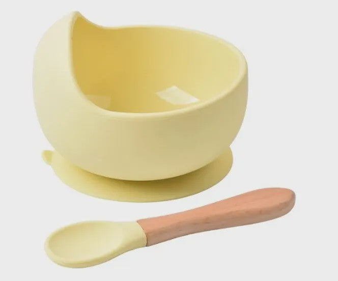 Siliconen Babyspeelgoed Kom en Lepel Set - BPA-vrij, Vaatwasmachinebestendig