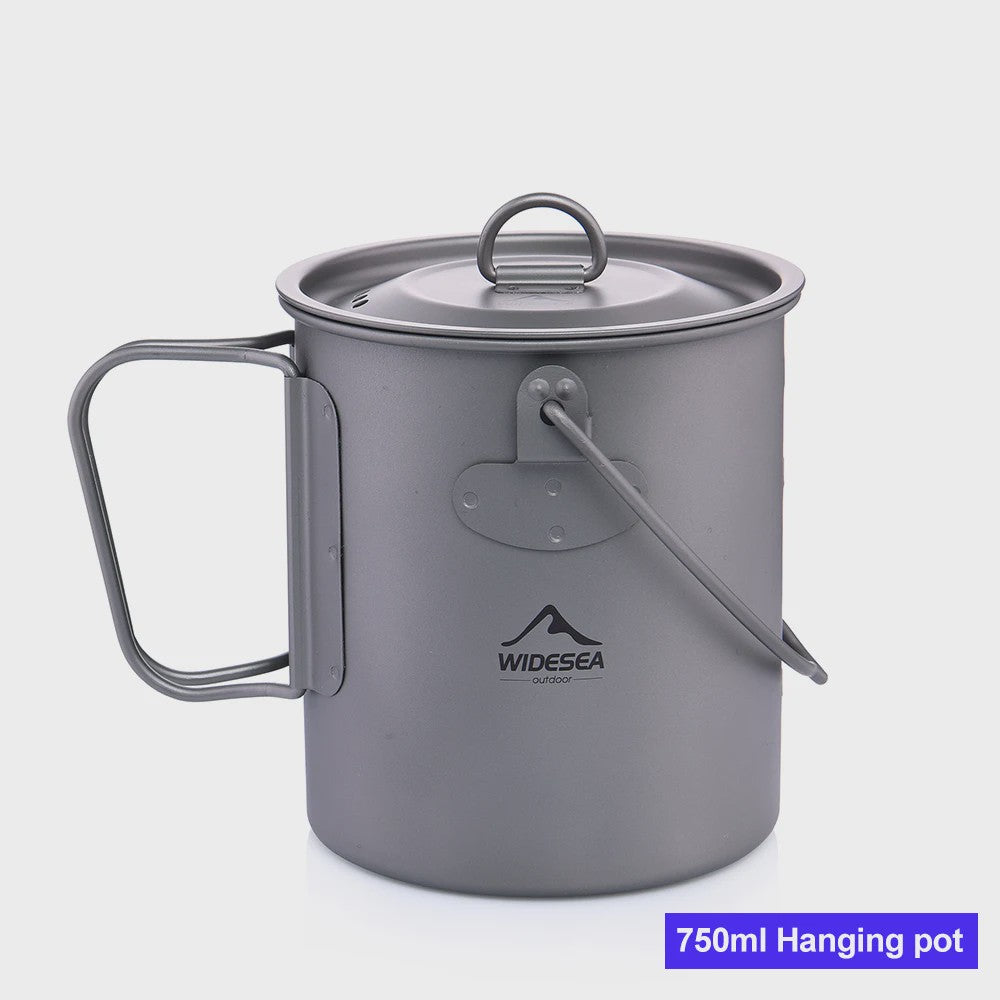 Widesea Titanium Camping Mok - Lichtgewicht & Duurzaam Outdoor Tafelgerei