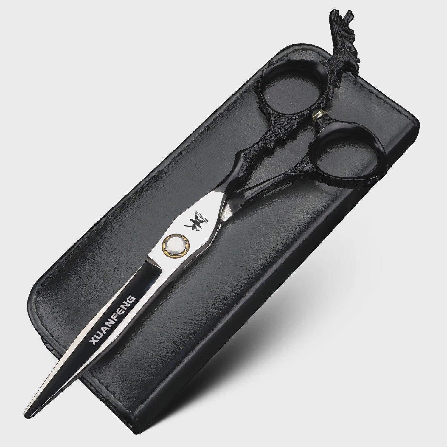 Xuanfeng 6-inch Drakenhandvat Haar Scharen Set - Professionele Knipper- en Effen Schaar