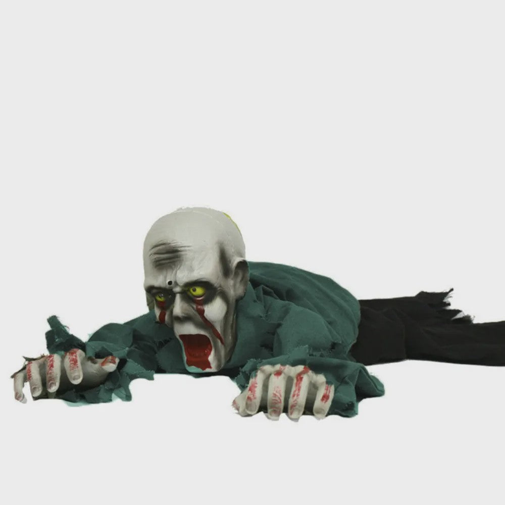Spookachtige Kruipende Halloween Zombie met Lichtgevende Ogen en Geluid