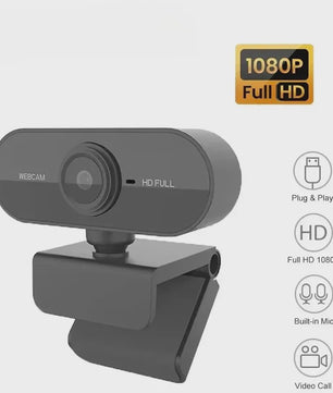 1080P FHD Webcam met Ingebouwde Microfoon - Breedhoek USB Camera voor Laptop & Desktop