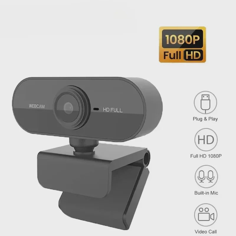 1080P FHD Webcam met Ingebouwde Microfoon - Breedhoek USB Camera voor Laptop & Desktop