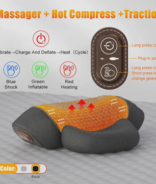 Elektrisch Nekmassagekussen met Warmte & Vibratie – Cervicale Ontspanning