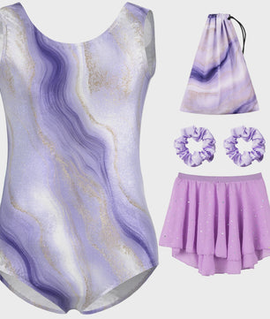 Meisjes Gymnastiek & Ballet Leotard Jurk met Afneembare Rok en Opbergtas | Leeftijd 5-11 Jaar
