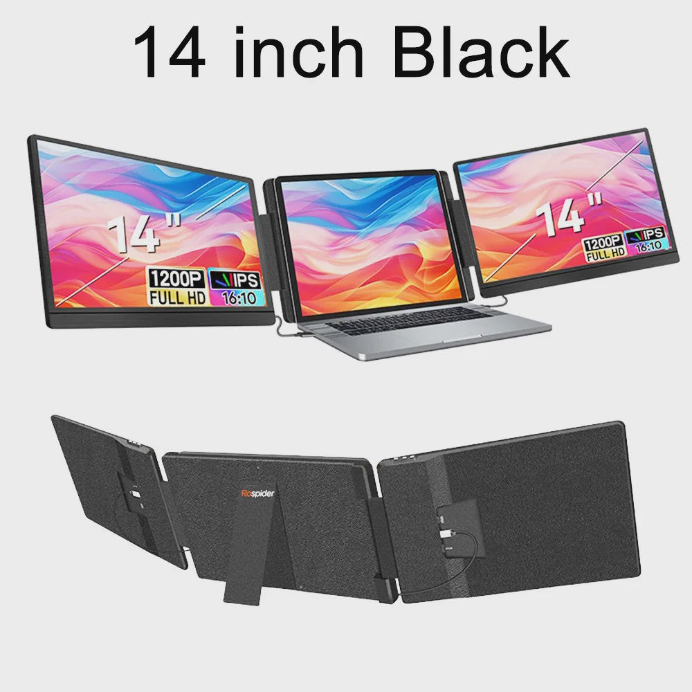 14-inch Draagbare Dual Laptop Monitor - Full HD Uitbreidbaar Scherm voor Productiviteit