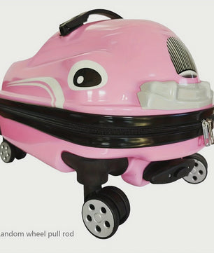 Vrolijke 20-Inch Kinderkoffer in Cartoon Auto Design - Stevig ABS PC met Spinnerwielen