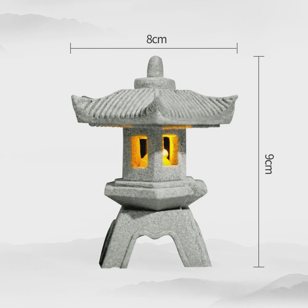 Mini Pagode Lantaarn Decoratie - Zen Tuin, Aquarium & Buiten
