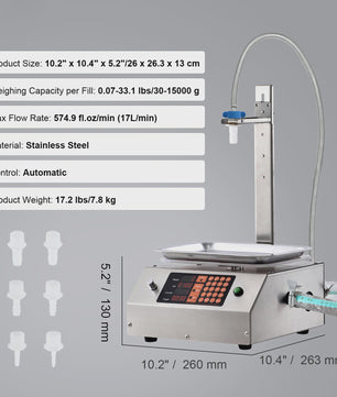 Automatische Vloeistof Vulmachine 30-15000g met Digitale Controle en Membraanpomp