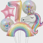 Regenboog Eenhoorn Folieballon Set - 32 Inch Gegradueerde Cijferballon voor Feestjes