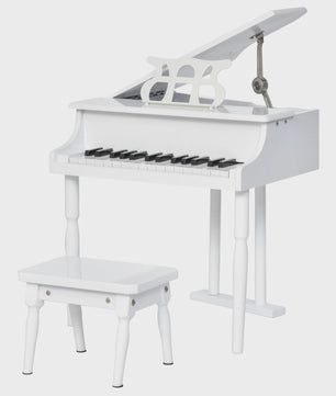 Homcom Grand Piano with Stand Stool Wooden Musical Toy 52X50X49 cm