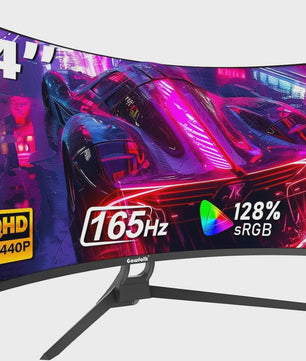 Gawfolk 34" Ultrawide Curved Gaming Monitor 165Hz UWQHD 1500R Curvature met FreeSync