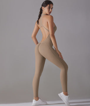 Dames Sport Bodysuit met Tummy Control en Push-Up Effect - Perfect voor Yoga en Fitness