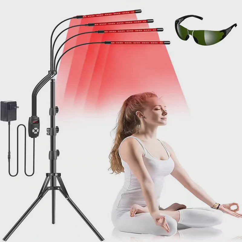 Professionele Roodlicht & Near-Infrared Lamp met Timer - 660nm/850nm - Verstelbaar Statief