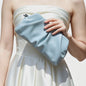 Luxe Plissé Avondtas met Gouden Ketting - Clutch & Schoudertas voor Feestelijke Gelegenheden