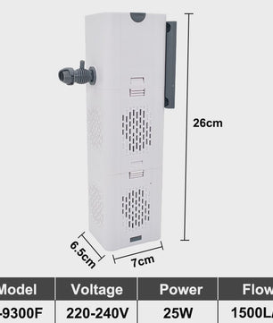 Stille Aquarium Filterpomp met Luchtpomp & Wave Maker Functie (220V)