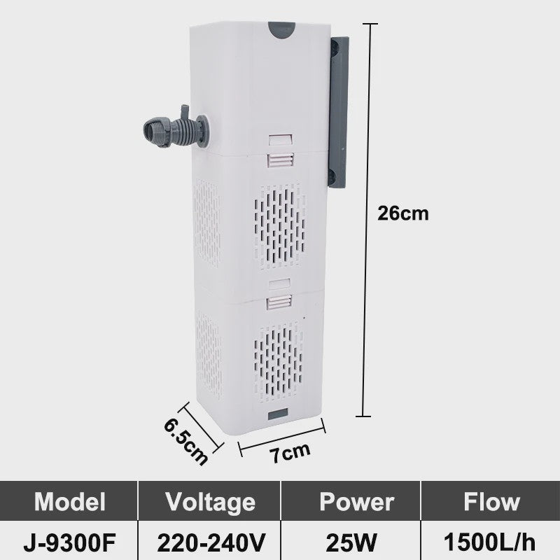 Stille Aquarium Filterpomp met Luchtpomp & Wave Maker Functie (220V)