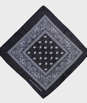Unisex Paisley Bandana Sjaal - 55x55cm - Zwart, Rood, Wit