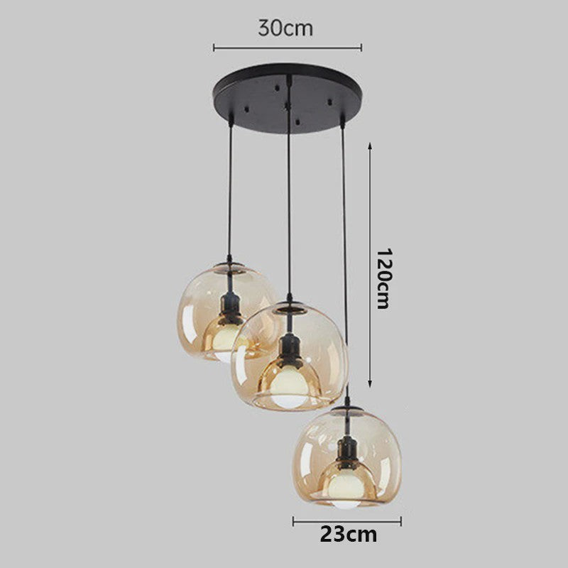 Moderne LED Hanglamp Glas - Design Plafondlamp voor Eetkamer & Woonkamer