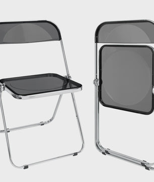 Stapelbare Transparante Acryl Klapstoel met Chroom Frame - Luxe Loungestoel voor Feest, Banket & Conferentie