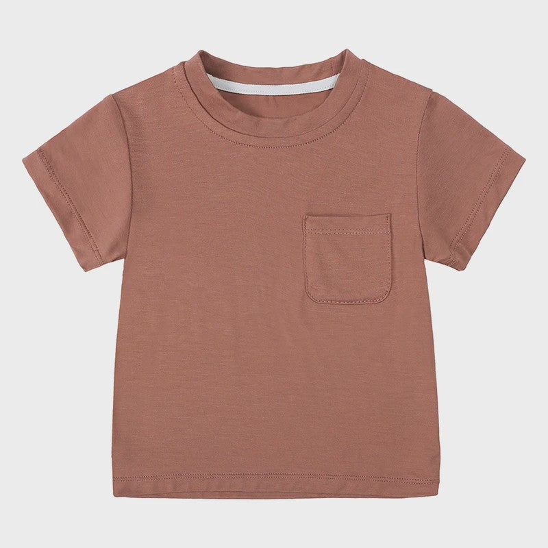 Zomer T-shirt Bamboe Vezel voor Baby Jongens & Meisjes - Kortmouw, Ronde Hals