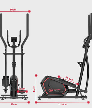 Compacte Elliptical Trainer met 16 Weerstandsniveaus en Hartslagmeter