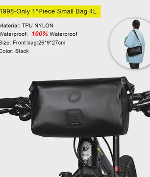 Rhinowalk Waterdichte Fietstas Stuurtas 12L - Multifunctioneel & Draagbaar voor MTB/Racefiets