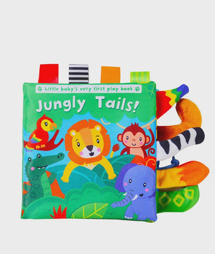 Interactief Stoffen Babyboek met Staartjes - Leerzaam en Veilig Speelgoed