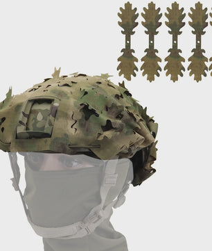 Tactische FAST Helm Cover met Laser Cutting 3D Camouflage - Jacht & Outdoor Accessoires