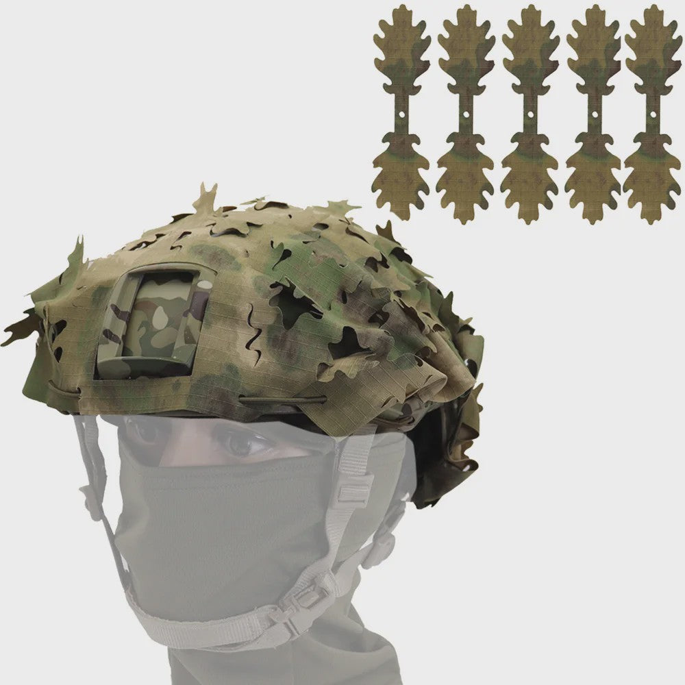 Tactische FAST Helm Cover met Laser Cutting 3D Camouflage - Jacht & Outdoor Accessoires