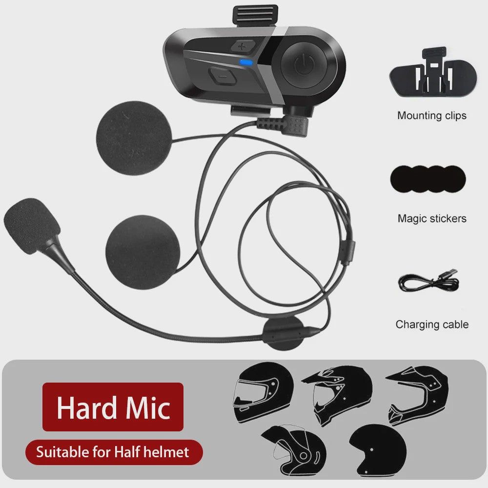 Bluetooth 5.3 Motorhelm Headset - Handsfree Bellen, Muziek & Waterdicht