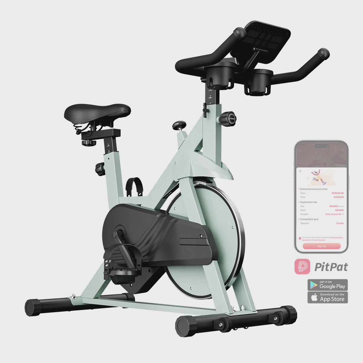 Superun Hometrainer Ergometer met Magnetische Weerstand en LCD Display - Max 100 kg