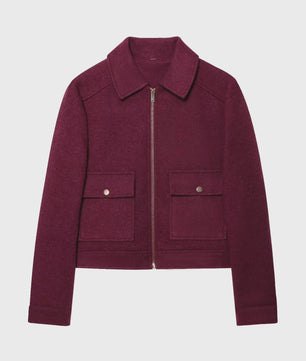 Dames Elegante Korte Jas met Rits en Zakken - Stijlvolle Winter Outerwear