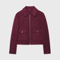 Dames Elegante Korte Jas met Rits en Zakken - Stijlvolle Winter Outerwear