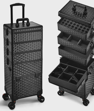 Professionele Make-up Koffer op Wielen - Extra Groot & Rolbaar
