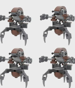 10x Bouwstenen Droideka Destroyer Droids - Star Wars Clone Robot Speelgoed