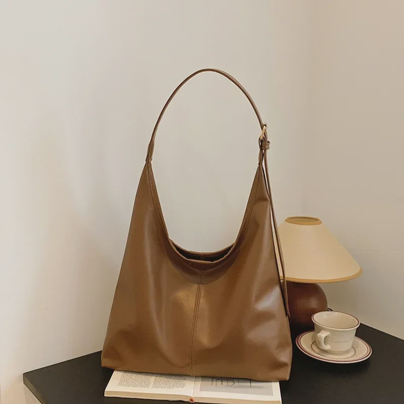 Ruime Vintage Hobo Tas Dames - Stijlvolle Schoudertas voor Dagelijks Gebruik