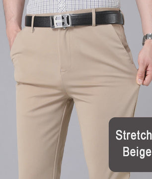 Herfst/Lente Heren Stretch Pantalon - Smart Casual & Office Broek - Sneldrogend