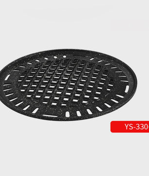 Koreaanse BBQ Grillplaat Rond - Non-stick & Makkelijk Schoon te Maken - Voor Buiten Grillen