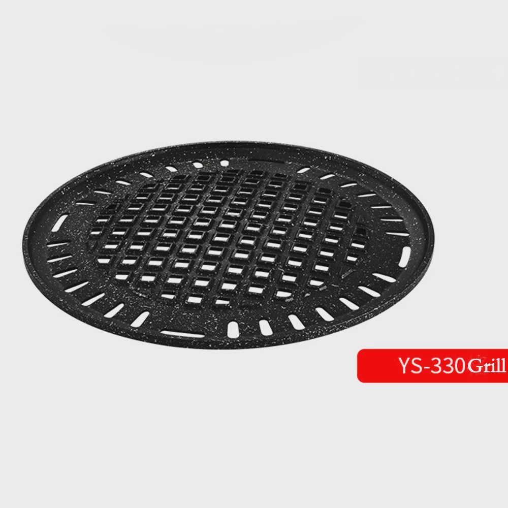 Koreaanse BBQ Grillplaat Rond - Non-stick & Makkelijk Schoon te Maken - Voor Buiten Grillen